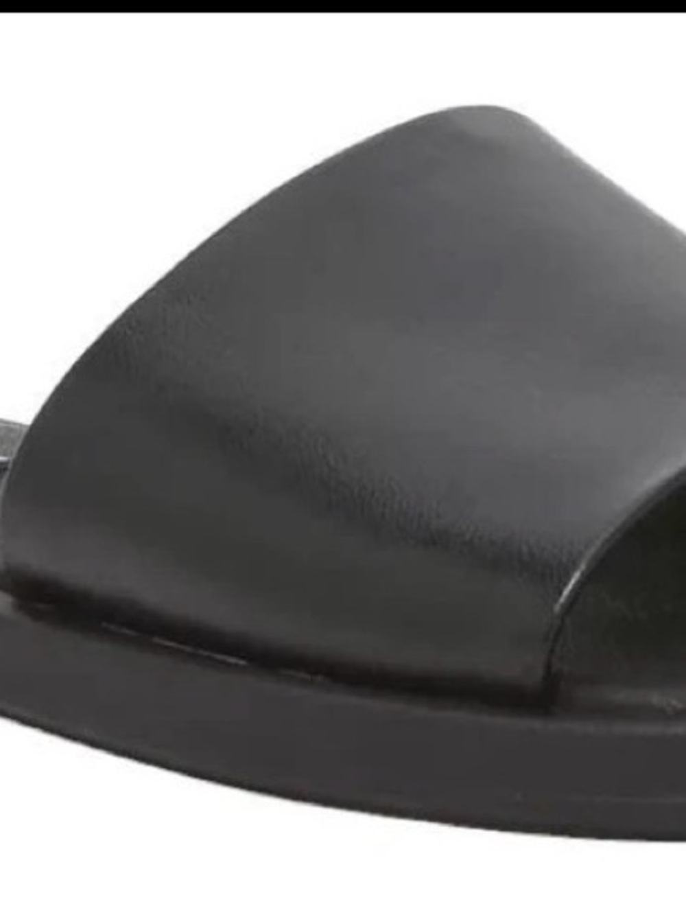 Steve Madden Black Single-Band Slide Sandals - Picture 4 of 4